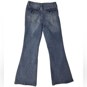 J For Justify Blue Jeans Flared Dazzle Stars Juniors 11 Denim 30x30 Actual